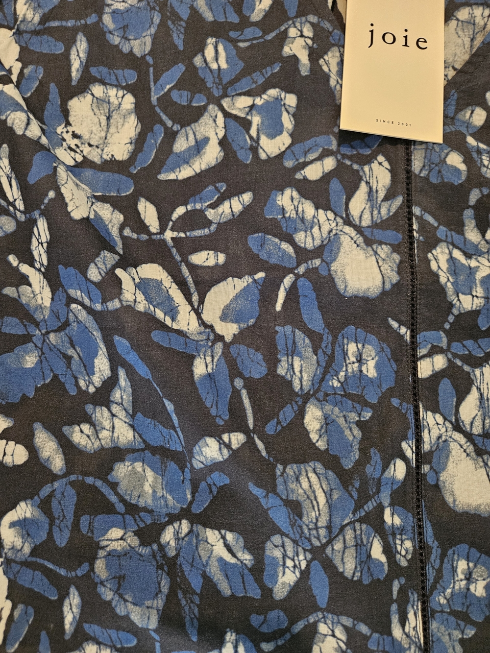 NWT Joie Floral Blue Blouse Plus Size 3X Business Casual Feminine Summer Work - Picture 4 of 9